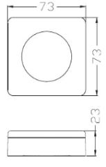 Ledli lamba, kare, gömme montaj.