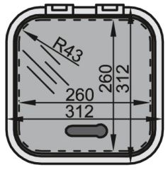 Vetus Hatch. Tip Magnus.
 260x260mm