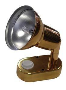 Okuma lambası. Açma kapama düğmeli. 12V/10W halojen ampul. Sarı