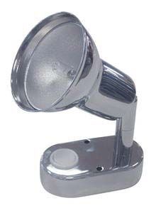 Okuma lambası. Açma kapama düğmeli. 12V/10W halojen ampul. Kromaj