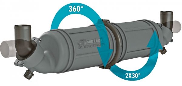 Vetus Waterlock/Muffler, Tip NLPH 50 mm