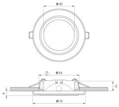 Quick Marine Lighting spot lamba. Model Ted CS. Beyaz