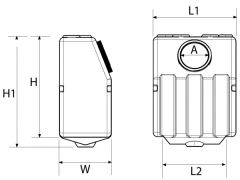 Pis Su Tankı - Dik Montaj - 40L