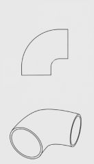 Halyard Esnek 90 derece siyah EPDM dirsek 120°C maks H003345 51 mm