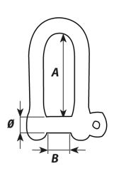 Wichard kendinden kilitli uzun zincir kilidi. 10 55 20 1520