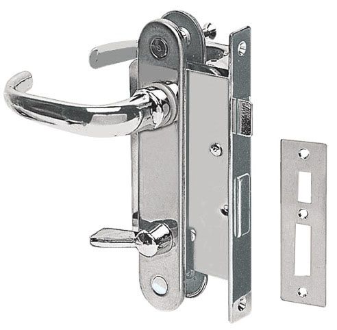 Kapı kilidi, kromaj. 135x15 mm. Sağ