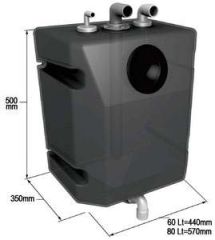Pis Su Tankı - Dik Montaj - 80L