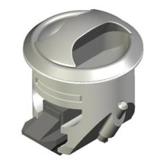 Southco Marine çekmece/dolap kulbu, model Novibra.  Beyaz Kromaj