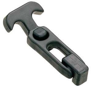 Southco Marine F7 gergili kilit. T tutamaklı.Korozyona mukavim termoplastik elastomer ve cam takviyeli plastikten mamuldür.  Vibrasyonu azaltır ve absorbe eder.