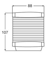 Hella Marine Model 2984 seyir feneri Kırmızı 360°, Siyah gövdeli